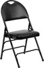 Flash Furniture HERCULES Series Extra Large Ultra-Premium Triple Braced Black Vinyl Metal Folding Chair with Easy-Carry Handle Model HA-MC705AV-3-BK-GG