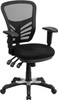 Flash Furniture Mid-Back Black Mesh Chair with Padded Mesh Seat Model HL-0001-GG