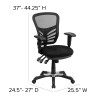 Flash Furniture Mid-Back Black Mesh Chair with Padded Mesh Seat Model HL-0001-GG 5