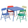 Flash Furniture Kids Colorful 5 Piece Folding Table and Chair Set Model JB-9-KID-GG