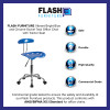 Flash Furniture Vibrant Bright Blue and Chrome Computer Task Chair with Tractor Seat Model LF-214-BRIGHTBLUE-GG 3
