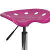 Flash Furniture Vibrant Red Tractor Seat and Chrome Stool Model LF-214A-PINK-GG 5