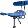 Flash Furniture Vibrant Bright Blue and Chrome Drafting Stool with Tractor Seat Model LF-215-BRIGHTBLUE-GG 5