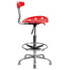 Flash Furniture Vibrant Red and Chrome Drafting Stool with Tractor Seat Model LF-215-RED-GG 5