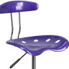 Flash Furniture Vibrant Violet and Chrome Drafting Stool with Tractor Seat Model LF-215-VIOLET-GG 5