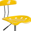 Flash Furniture Vibrant Orange-Yellow and Chrome Drafting Stool with Tractor Seat Model LF-215-YELLOW-GG 6