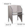 Flash Furniture Starter Study Carrel in Oak Finish Model MT-M6201-GY-GG 3
