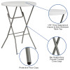 Flash Furniture 32'' Round Granite White Plastic Bar Height Folding Table, Model RB-32RB-BAR-GW-GG 2