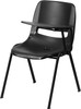 Flash Furniture Black Ergonomic Shell Chair with Right Handed Flip-Up Tablet Arm Model RUT-EO1-BK-LTAB-GG