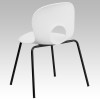 Flash Furniture HERCULES Series 770 lb. Capacity Designer Yellow Stack Chair with Black Frame Model RUT-NC258-WHITE-GG 4