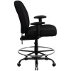 Flash Furniture HERCULES Series 400 lb. Capacity Big and Tall Black Fabric Drafting Stool with Arms and Extra WIDE Seat Model WL-715MG-BK-AD-GG 3