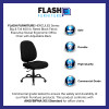 Flash Furniture HERCULES Series 400 lb. Capacity High Back Big & Tall Black Fabric Office Chair with Extra WIDE Seat Model WL-715MG-BK-GG 2