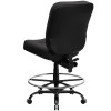 Flash Furniture HERCULES Series 400 lb. Capacity Big & Tall Black Leather Drafting Stool with Extra WIDE Seat Model WL-735SYG-BK-LEA-D-GG 2