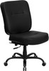 Flash Furniture HERCULES Series 400 lb. Capacity Big & Tall Black Leather Office Chair with Extra WIDE Seat Model WL-735SYG-BK-LEA-GG