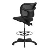 Flash Furniture Mid-Back Mesh Drafting Stool with Black Fabric Seat, Model WL-A7671SYG-BK-D-GG 2