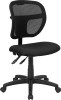 Flash Furniture Mid-Back Mesh Task Chair with Black Fabric Seat and Arms, Model WL-A7671SYG-BK-GG