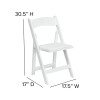 Flash Furniture HERCULES Series White Wood Folding Chair with Vinyl Padded Seat Model XF-2901-WH-WOOD-GG 3