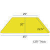 Flash Furniture 24''W x 48''L Trapezoid Activity Table with 1.25'' Thick High Pressure Yellow Laminate Top and Standard Height Adjustable Legs Model XU-A2448-TRAP-YEL-H-A-GG 2