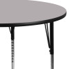 Flash Furniture 48'' Round Activity Table with Grey Thermal Fused Laminate Top and Standard Height Adjustable Legs Model XU-A48-RND-GY-T-A-GG 4