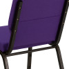 Flash Furniture HERCULES Series 18.5''W Purple Fabric Stacking Church Chair with 4.25'' Thick Seat - Gold Vein Frame Model XU-CH-60096-PU-GG 5
