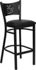 Flash Furniture HERCULES Series Black Coffee Back Metal Restaurant Bar Stool - Black Vinyl Seat Model XU-DG-60114-COF-BAR-BLKV-GG