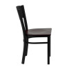 Flash Furniture HERCULES Series Black Circle Back Metal Restaurant Chair - Natural Wood Back & Seat Model XU-DG-60119-CIR-MAHW-GG 4