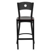 Flash Furniture HERCULES Series Black Ladder Back Metal Restaurant Bar Stool - Black Vinyl Seat, Model XU-DG-60120-CIR-BAR-MAHW-GG 5