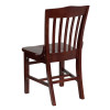 Flash Furniture HERCULES Series Mahogany Finished Vertical Slat Back Wooden Restaurant Chair Model XU-DG-W0006-MAH-GG 4