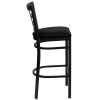 Flash Furniture HERCULES Series Black Window Back Metal Restaurant Bar Stool - Burgundy Vinyl Seat Model XU-DG6R7BWIN-BAR-BLKV-GG 7