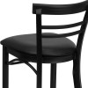 Flash Furniture HERCULES Series Black Ladder Back Metal Restaurant Bar Stool - Burgundy Vinyl Seat, Model XU-DG6R9BLAD-BAR-BLKV-GG 6
