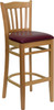 Flash Furniture HERCULES Series Natural Wood Finished Vertical Slat Back Wooden Restaurant Bar Stool Model XU-DGW0008BARVRT-NAT-BURV-GG