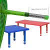 Flash Furniture 35''W x 65''L Height Adjustable Half-Moon Green Plastic Activity Table Model YU-YCX-004-2-MOON-TBL-GREEN-GG 4