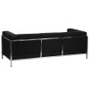 Flash Furniture HERCULES Lacey Series Contemporary Black Leather Sofa with Stainless Steel Frame Model ZB-IMAG-SOFA-GG 2