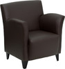 Flash Furniture HERCULES Smart Series Black Leather Reception Chair Model ZB-ROMAN-BROWN-GG