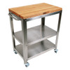 John Boos 30"x20" Maple Cucina Culinarte Kitchen Cart w/ Removable Top (USA Made), Model# CU-CULART30