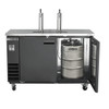 Maxx Cold X-Series 14.2 Cu Ft Black Refrigerated Dual Tower Keg Cooler / Dispenser 2 Taps, Model# MXBD60-2BHC