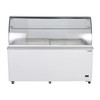 Maxx Cold X-Series 12 Tub Ice Cream Dipping Cabinet w/ Glass Canopy 20 Cu Ft, Model# MXDC-12