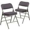 Flash Furniture HERCULES Series Gray Fabric Folding Chair, Model# 2-AW-MC320AF-GRY-GG