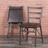 Flash Furniture HERCULES Series Brown Ladderback Folding Chair, Model# 2-CY-180841-GG 2