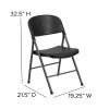 Flash Furniture HERCULES Series Black Plastic Folding Chair, Model# 2-DAD-YCD-50-GG 4