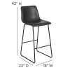 Flash Furniture 2PK 30" Gray Dining Stool, Model# 2-ET-ER18345-30-GY-GG 4