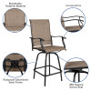 Flash Furniture 2PK Brown Swivel Patio Stool, Model# 2-ET-SWVLPTO-30-GG 3