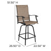 Flash Furniture 2PK Brown Swivel Patio Stool, Model# 2-ET-SWVLPTO-30-GG 4