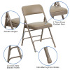 Flash Furniture HERCULES Series Beige Vinyl Folding Chair, Model# 2-HA-MC309AV-BGE-GG 3