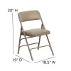 Flash Furniture HERCULES Series Beige Vinyl Folding Chair, Model# 2-HA-MC309AV-BGE-GG 4