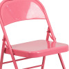 Flash Furniture HERCULES COLORBURST Series Bubblegum Pink Folding Chair, Model# 2-HF3-PINK-GG 6