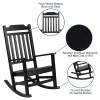 Flash Furniture Winston Black Wood Rocking Chair, Model# 2-JJ-C14703-BK-GG 3