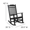 Flash Furniture Winston Black Wood Rocking Chair, Model# 2-JJ-C14703-BK-GG 4