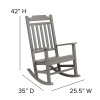 Flash Furniture Winston Gray Wood Rocking Chair, Model# 2-JJ-C14703-GY-GG 4