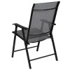 Flash Furniture 2PK Black Folding Patio Chair, Model# 2-TLH-SC-044-B-GG 5